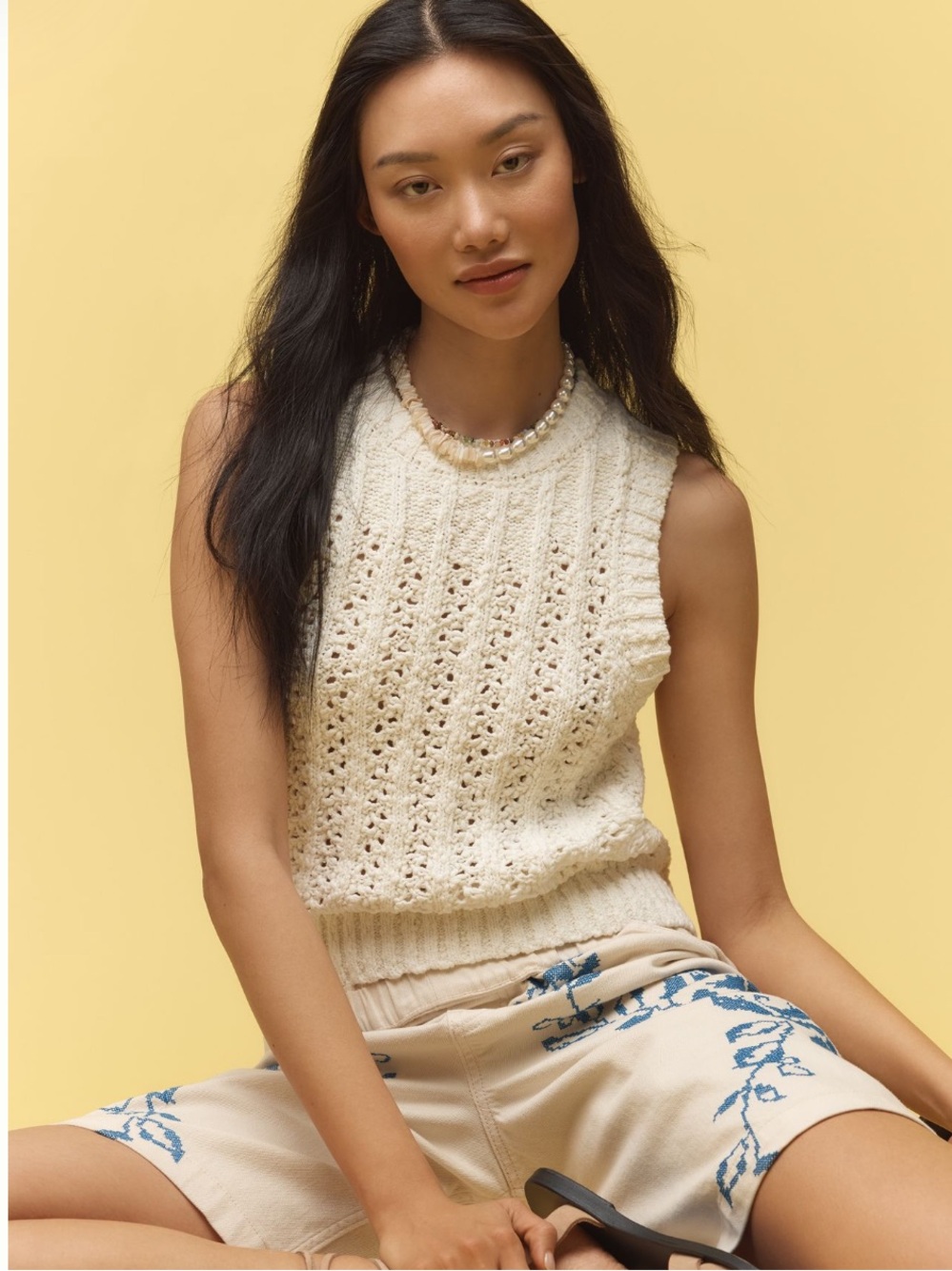 Pilcro ‘Stitched Sleeveless Sweater Tank Top’ - Picture 4 of 4